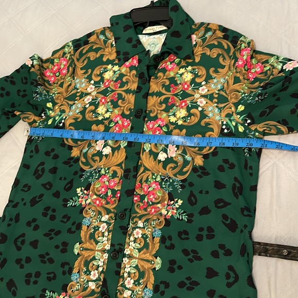 NWOT eshakti Wayward Fancies green leopard dress - Picture 4 of 8